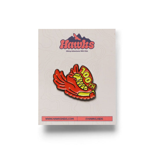 100th Hike Enamel Pin