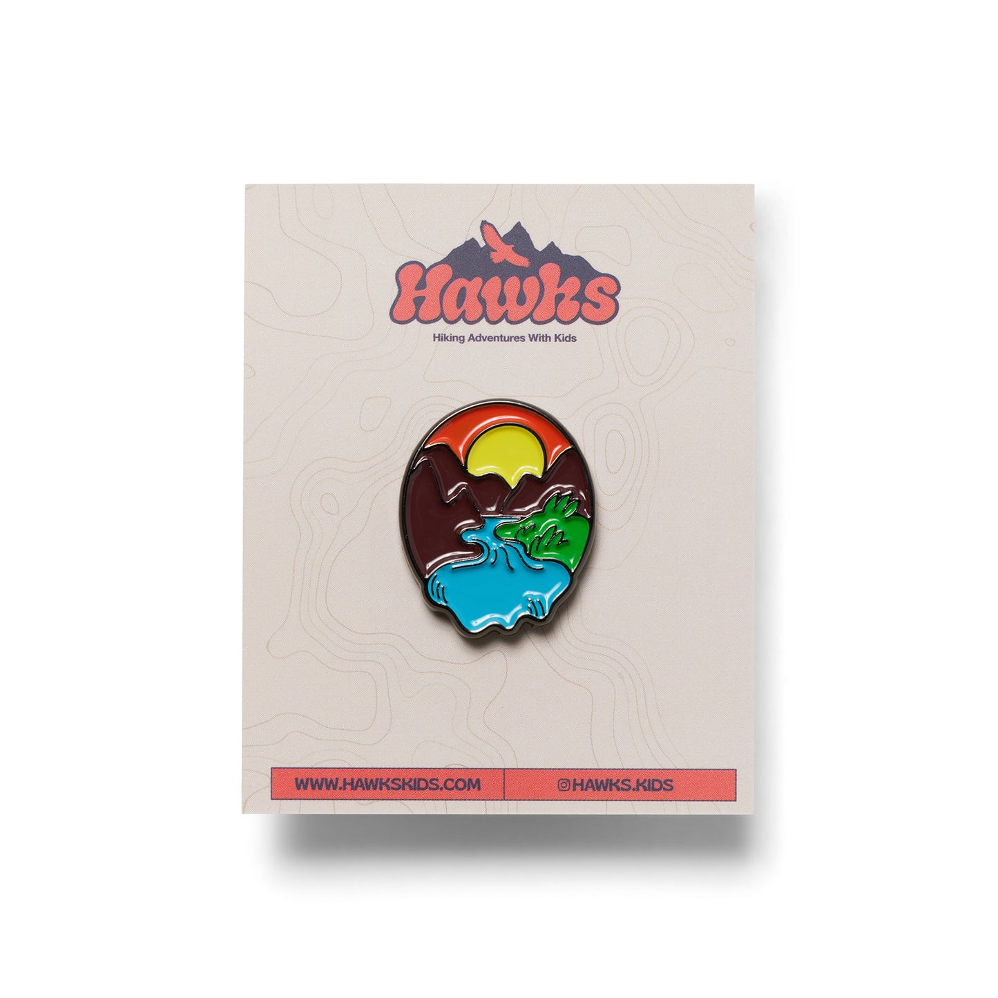 Winding River Enamel Pin