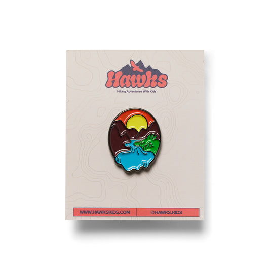 Winding River Enamel Pin